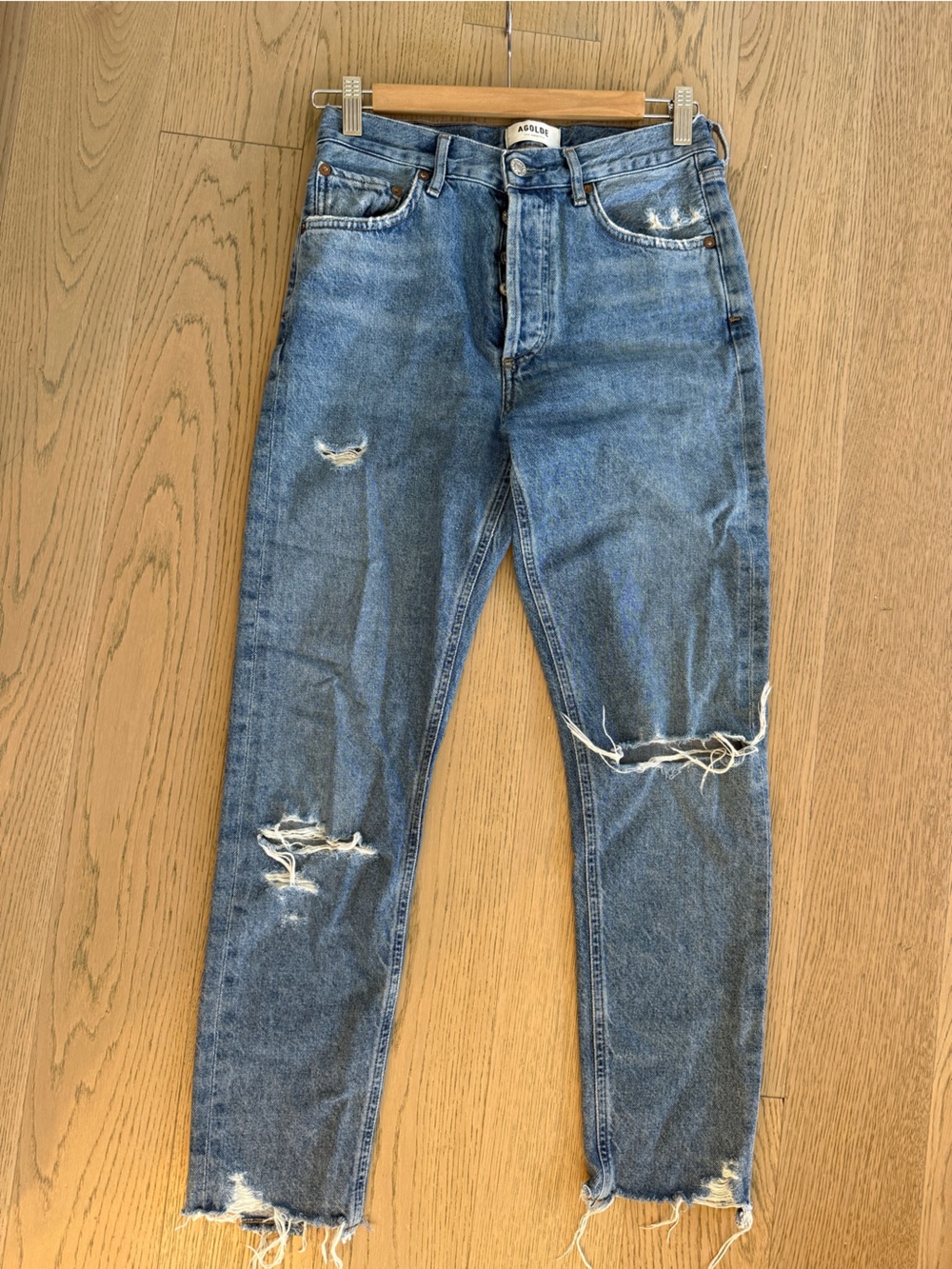 Agolde Light Blue High-Rise Denim Jeans